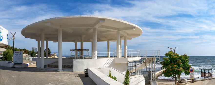 Odessa, Ukraine - 09.05.2019. Rotunda in the resort of Arcadia in Odessa, Ukraine, on a sunny autumn day