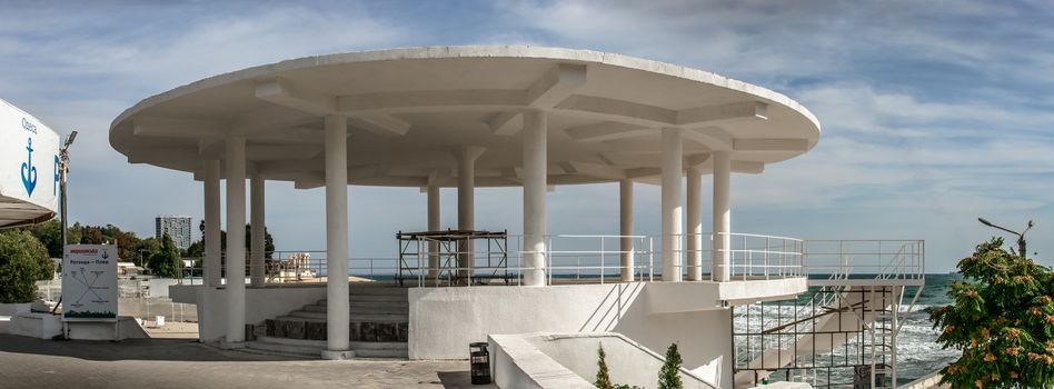 Odessa, Ukraine - 09.05.2019. Rotunda in the resort of Arcadia in Odessa, Ukraine, on a sunny autumn day