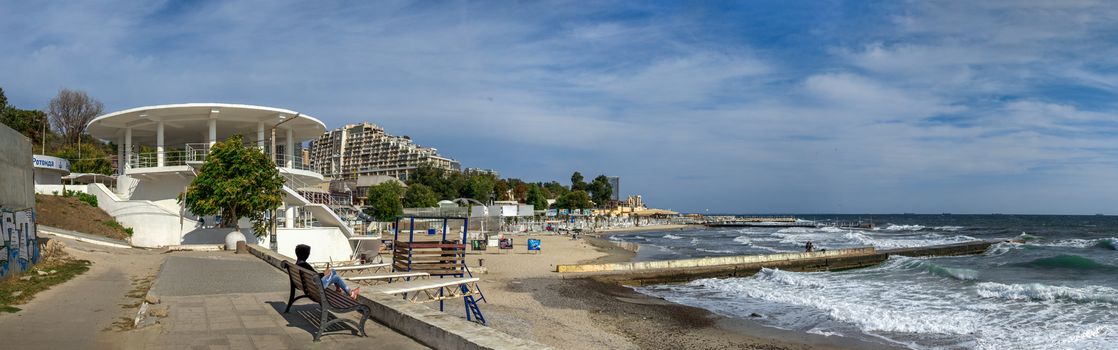 Odessa, Ukraine - 09.05.2019. Rotunda in the resort of Arcadia in Odessa, Ukraine, on a sunny autumn day