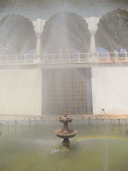 closeup of a water fountain