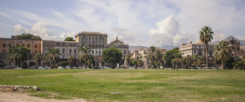 Foro Italico in Palermo, an example of historic architecture in the beautiful Sicilian city