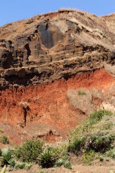 The famous red sand of Madagascar, Africa