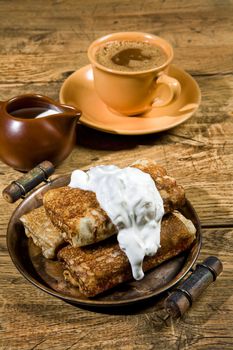 Coffee and pancakes