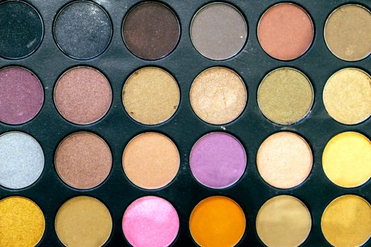 Eye shadow palette and brushes