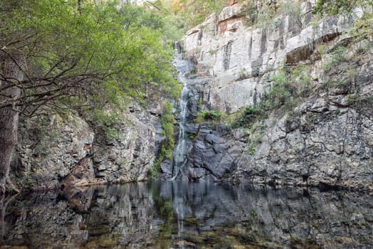 The waterfall at the end of the waterfall trail in the Blyde River Canyon