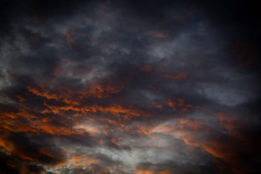 Scenic view of summer morning sky before sunrise.