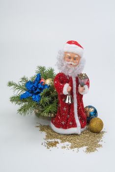 Santa Klaus statuette on a studio background