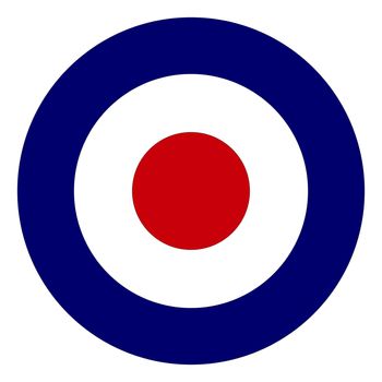 Typical red white and blue circle roundel as per British fighter aircraft