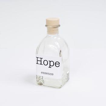a glass bottle containing Hope essence
