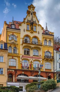Building of Romance hotel in Karlovy Vary, Czech republic