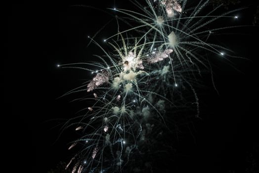 happy celebration Firework. Many Stars in sky