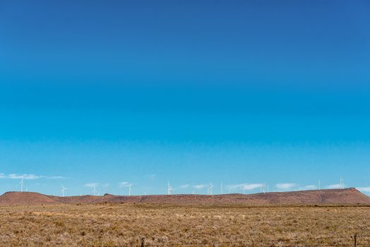 Wind turbines near Phillipstown in the Northern Cape Province