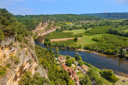 La Roque-Gageac, view from Marqueyssac. Dordogne, France