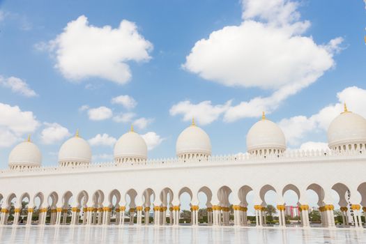 Sheikh Zayed Grand Mosque in Abu Dhabi, the capital city of United Arab Emirates.