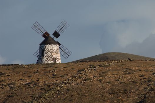 Windmill. La Oliva. Fuerteventura. Canary Islands. Spain.