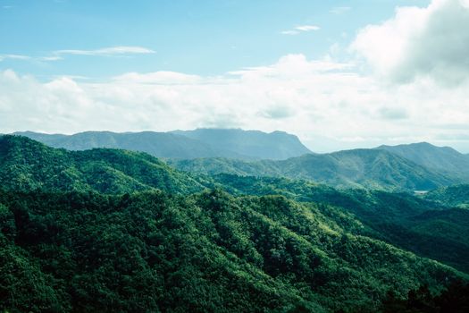 View of Mountains at Khao Kho District Phetchabun Province, northern Thailand.