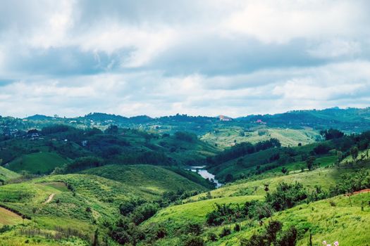 View of Mountains at Khao Kho District Phetchabun Province, northern Thailand.