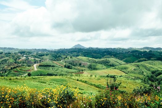 View of Mountains at Khao Kho District Phetchabun Province, northern Thailand.