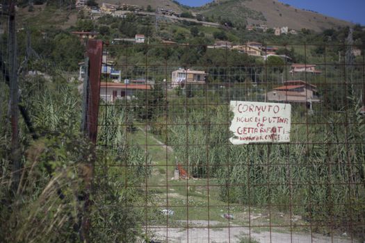 Closed mountain pass in Sicily