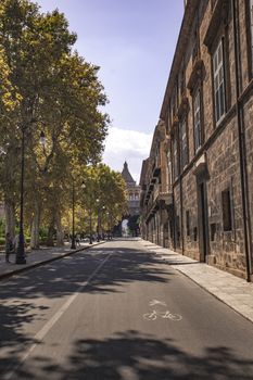 Corso Vittorio Emanuele in Palermo with walking people an life of city