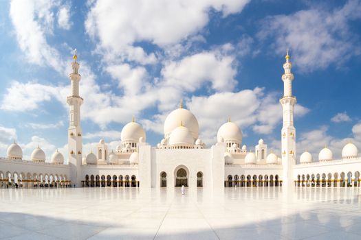 Sheikh Zayed Grand Mosque in Abu Dhabi, the capital city of United Arab Emirates.