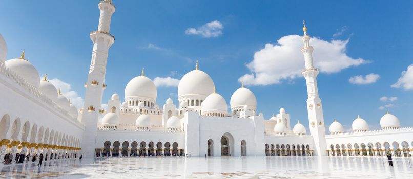 Sheikh Zayed Grand Mosque in Abu Dhabi, the capital city of United Arab Emirates.