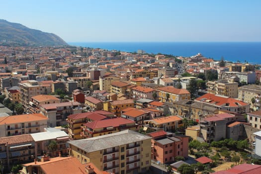 panoramic view of the city of Amantea,Calabria,Italy