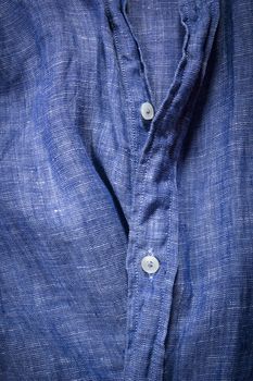 Close up of shirt blue textile texture
