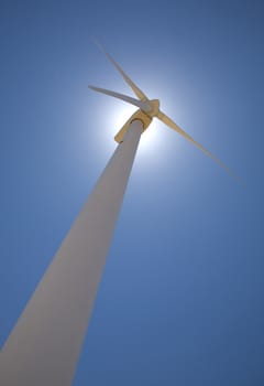 wind turbines farm. alternative energy source