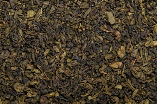selective big leaf green tea as a background