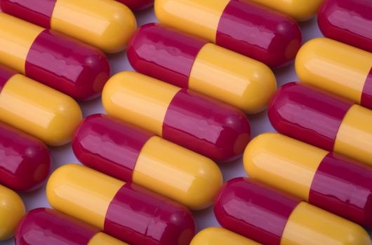 medicine capsules, in the form of background or texture.