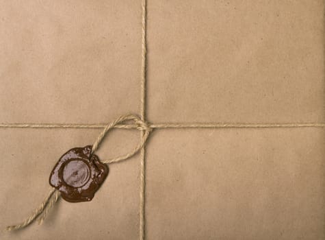 parcel with a rope and wax, fragment