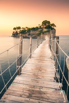 The sunrise at Agios Sostis Island, Cameo Island in Zakynthos, Greece