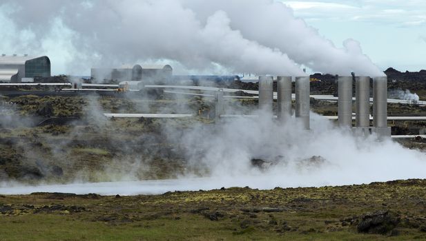 Geothermal Power Station Svartsengi in The Blue Lagoon Iceland