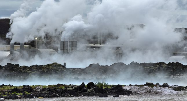 Geothermal Power Station Svartsengi in The Blue Lagoon Iceland