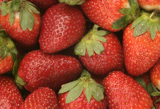 Fresh strawberries background