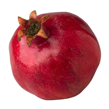 fresh red pomegranate isolated on the white background