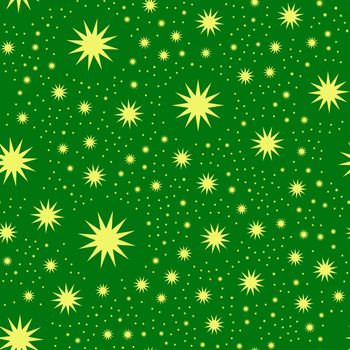Christmas vector seamless pattern on the green background