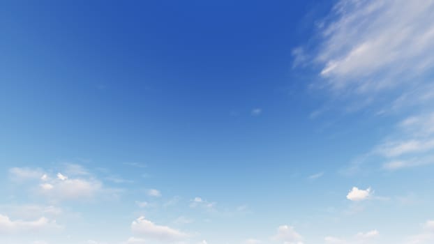 Cloudy blue sky abstract background, blue sky background with tiny clouds, 3d rendering

