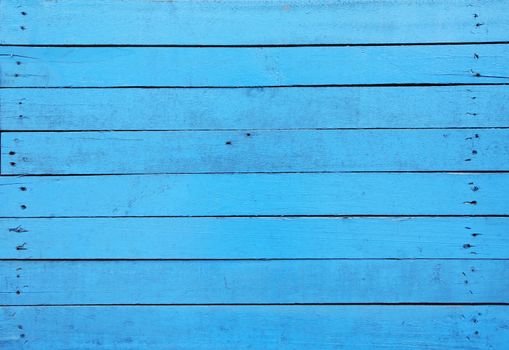 Blue textures of old wooden wall background.