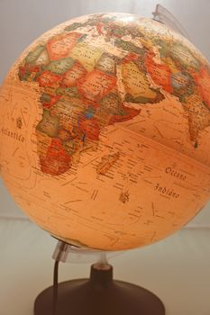 Globe in ancient style that represents Africa and Europe.