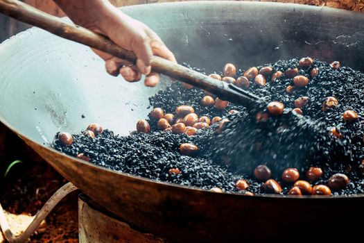 image of Chestnut roasting background