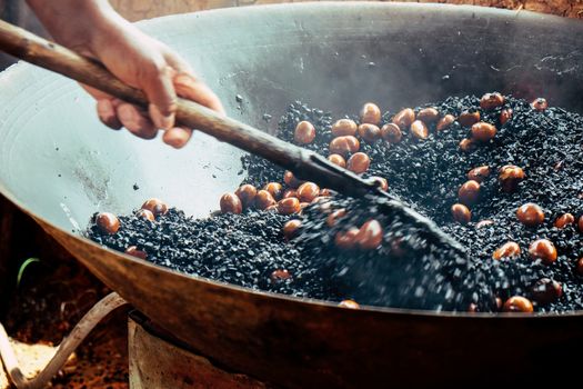 image of Chestnut roasting background