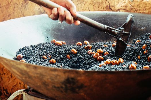 image of Chestnut roasting background