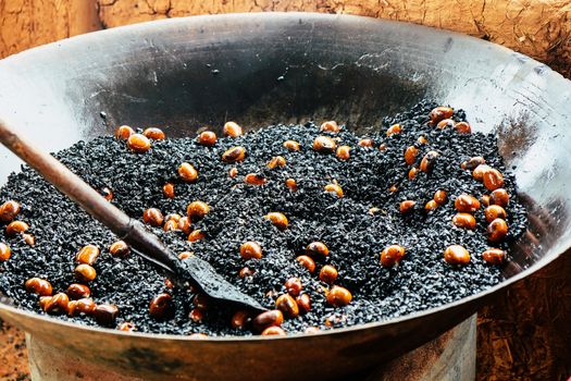 image of Chestnut roasting background