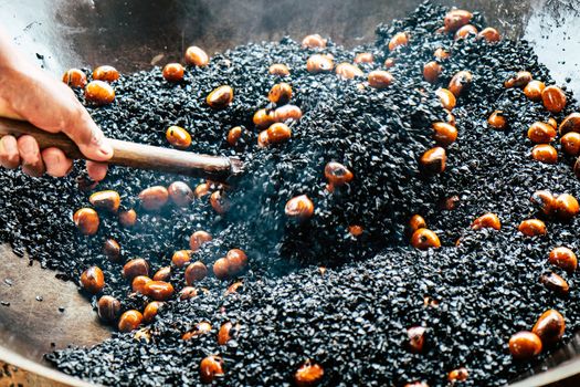 image of Chestnut roasting background