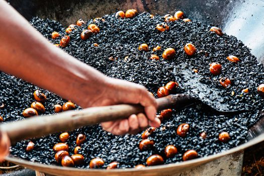 image of Chestnut roasting background