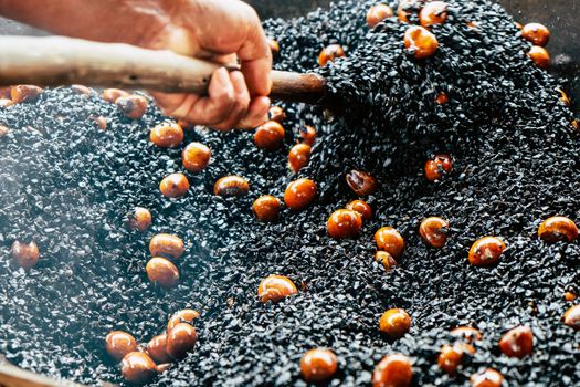 image of Chestnut roasting background