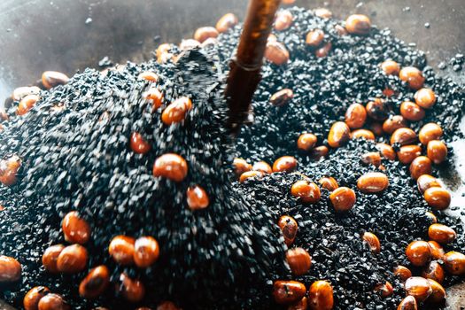 image of Chestnut roasting background