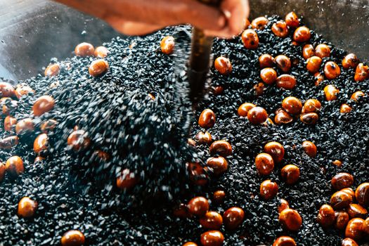 image of Chestnut roasting background